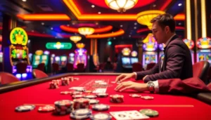 Pinco Casino cashback imkanı ilə oyun masasında şansını sınayan oyuncu.