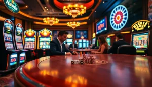 Experience thrilling gameplay at Haywin with engaging casino tables and vibrant slot machines.