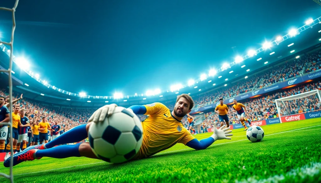 Goalkeepers showcase skills during an exciting match, highlighting บ้านผลบอลสด action.