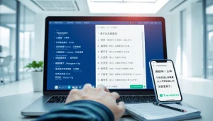 Dynamic user interface of 有道翻译 showcasing translations in multiple languages.