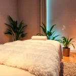 편안한 분위기와 아로마 오일이 있는 평화로운 스웨디시 마사지 환경을 경험하세요.