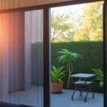 Moskitiery na wymiar w nowoczesnym otoczeniu domowym, z eleganckim designem i szczegółami rzemiosła.