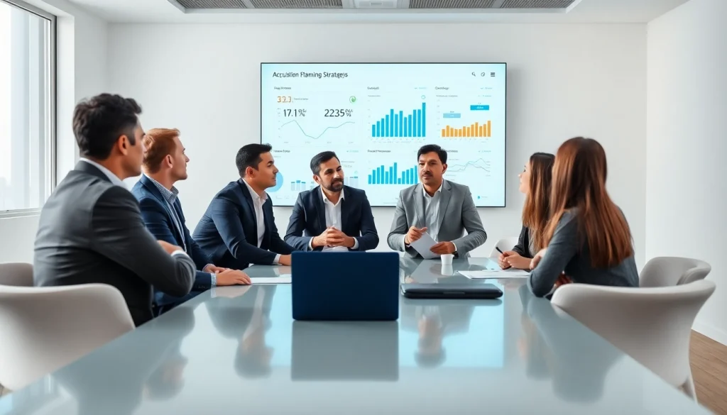 Engaged team discussing Acquisition Planning strategies in a professional setting.