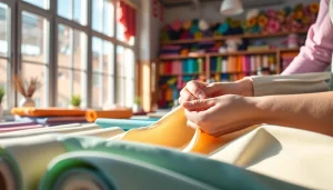 Verken de kwaliteit van wafelstof in een creatieve naaiworkshop met kleurrijke stoffen.